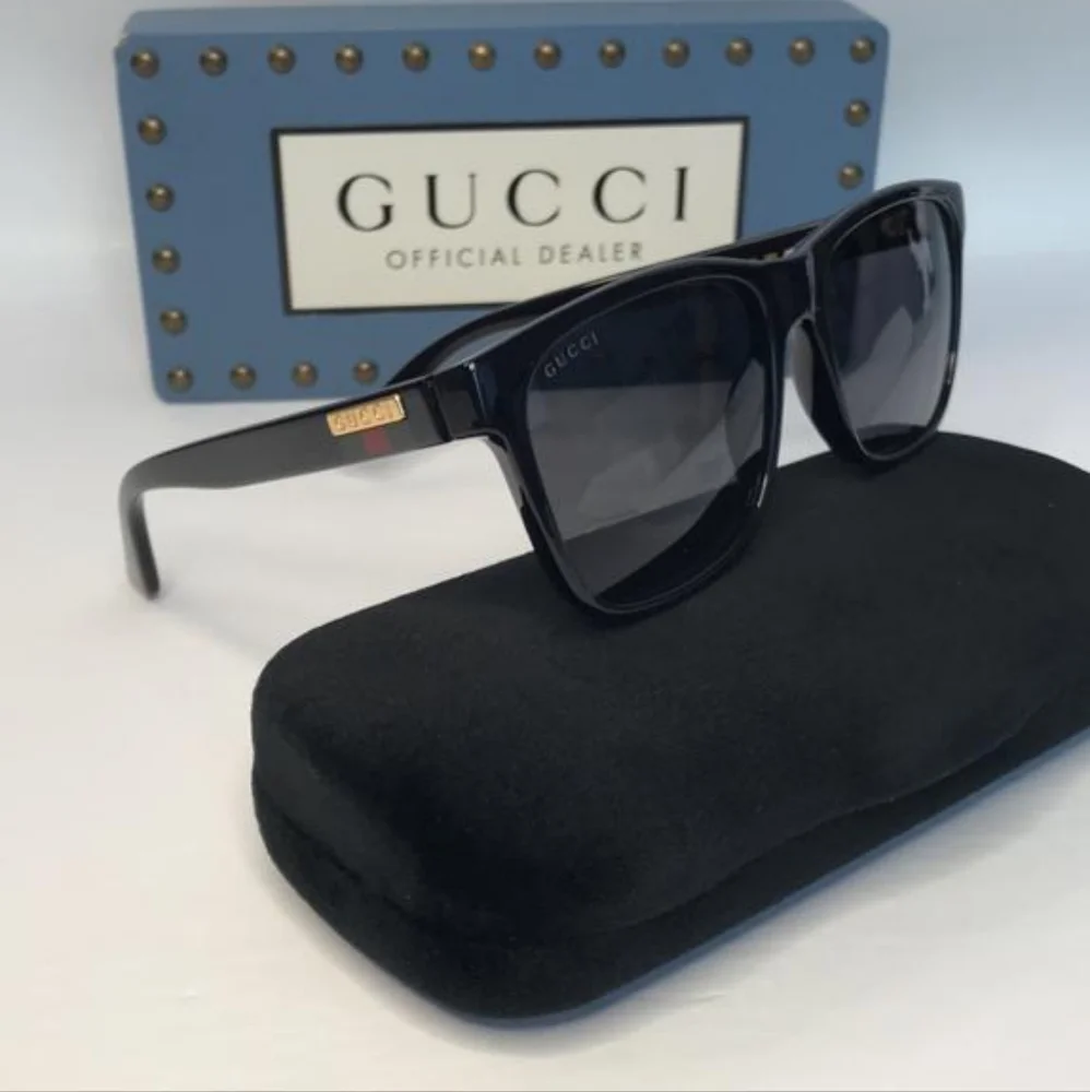 Authentic New Gucci Logo GG0746SA Sunglasses001 - Black - Grey